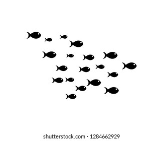 set of abstract fish background template vector illustration design