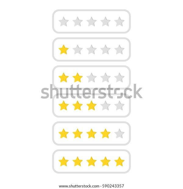 抽象的な5つの評価星 のセット 白い背景に測量 賞のシンボル ブログの優れたフレームバナー Uiオンライングラデーションサインフラットスタイルのロゴグラフィックデザインイラスト のベクター画像 素材 ロイヤリティフリー