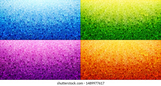 Set of abstract floral backgrounds