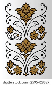 Set of abstract floral design elements in vector illustration..