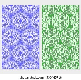 set of Abstract floral seamless pattern. geometry design. Vector. Texture for holiday cards, Valentines day, wedding invitations. red, blue, green color
