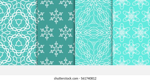 set of Abstract floral seamless pattern. geometry design. Vector. for invitation, fabric, textile, wedding, wallpaper
