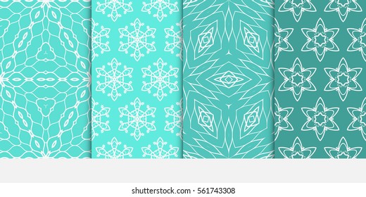 set of Abstract floral seamless pattern. geometry design. Vector. for invitation, fabric, textile, wedding, wallpaper