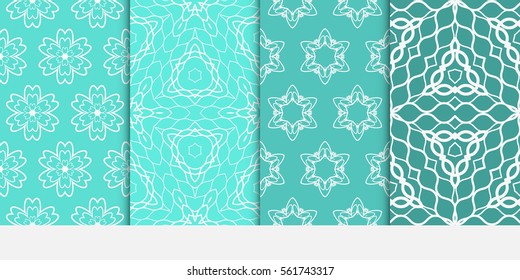 set of Abstract floral seamless pattern. geometry design. Vector. for invitation, fabric, textile, wedding, wallpaper
