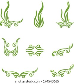 Set of abstract floral symbols