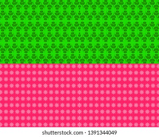 Set of Abstract flower seamless pattern background
