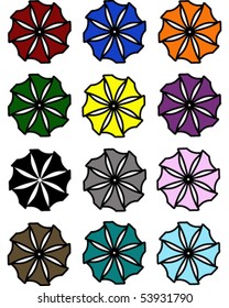 Set of Abstract Flowers