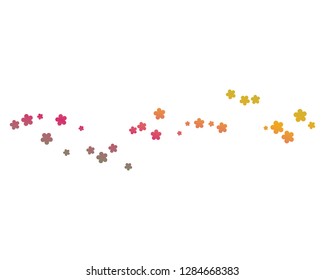 set of abstract flowers background template vector illustration design