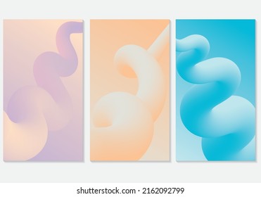 set of abstract fluid background