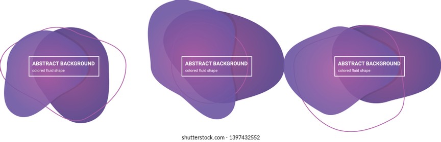 Set of abstract fluid shapes background teplates in Tapestry, Affair colors for banners, flyers, websites, brochures etc.