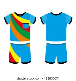 set of abstract football jerseys. Vector Illustration eps 10