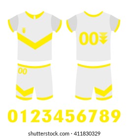 set of abstract football jerseys. Vector Illustration eps 10