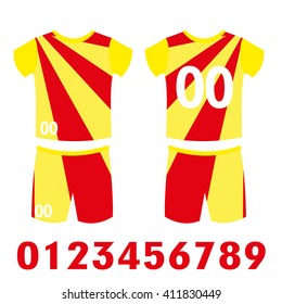 set of abstract football jerseys. Vector Illustration eps 10