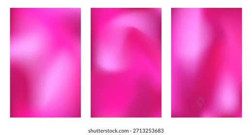 Conjunto de fondo de Vector degradado de malla fucsia abstracta
