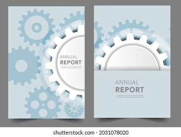 Set Abstract gear geometric modern annual report flyer Brochure leaflet, the presentation cover, magazine advertising. cover with an abstract background. vector template layout of A4 format