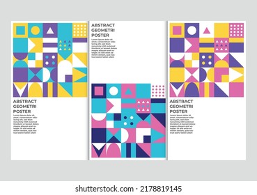 conjunto de póster de geometri abstracto