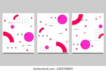 Satz abstrakter geometrischer Hintergrund für Broschüren, Flyer, Zeitschriften, Visitenkarten, Branding, Banner, Header, Buchumschläge, Poster, Borchure, Website, Wallpaper, Vorlage, Kalender usw.