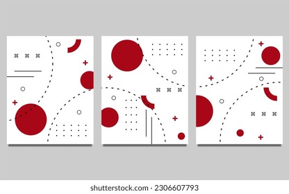 conjunto de fondo geométrico abstracto para folletos, folletos, revista, tarjeta de visita, marca, banners, cabeceras, portadas de libros, afiche, folleto, sitio web, fondos de pantalla, plantilla, calendario .etc