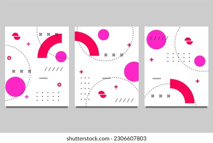 conjunto de fondo geométrico abstracto para folletos, folletos, revista, tarjeta de visita, marca, banners, cabeceras, portadas de libros, afiche, folleto, sitio web, fondos de pantalla, plantilla, calendario .etc