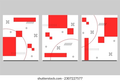 Satz abstrakter geometrischer Hintergrund für Broschüren, Flyer, Zeitschriften, Visitenkarten, Branding, Banner, Header, Buchumschläge, Poster, Borchure, Website, Wallpaper, Vorlage, Kalender usw.