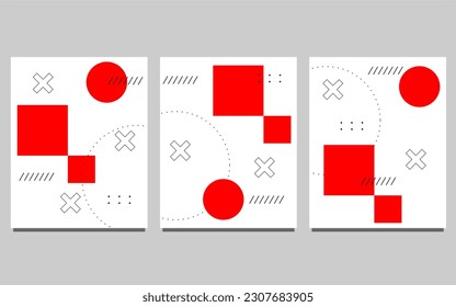 conjunto de fondo geométrico abstracto para folletos, folletos, revista, tarjeta de visita, marca, banners, cabeceras, portadas de libros, afiche, folleto, sitio web, fondos de pantalla, plantilla, calendario .etc