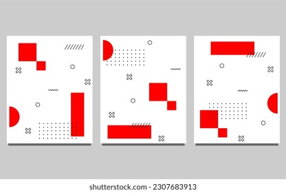 Satz abstrakter geometrischer Hintergrund für Broschüren, Flyer, Zeitschriften, Visitenkarten, Branding, Banner, Header, Buchumschläge, Poster, Borchure, Website, Wallpaper, Vorlage, Kalender usw.