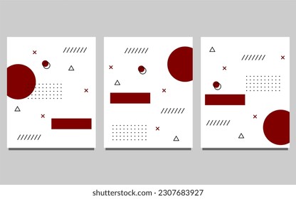 conjunto de fondo geométrico abstracto para folletos, folletos, revista, tarjeta de visita, marca, banners, cabeceras, portadas de libros, afiche, folleto, sitio web, fondos de pantalla, plantilla, calendario .etc
