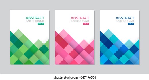 Set of abstract geometric background with copy space