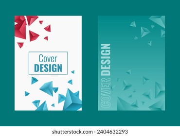 Set of abstract geometric background with gradient color for your cover design, book, flyer, brochure and more. Gradient background. Geometric background
