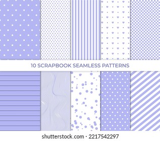 Satz abstrakter geometrischer Hintergrund in trendiger Farbe 2022. Trendy Lavendel violetter Hintergrund. Schöner Hintergrund geeignet für Decken, Poster, Broschüre. Vektorgrafik