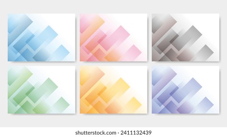 Set of abstract geometric background, vector illustration