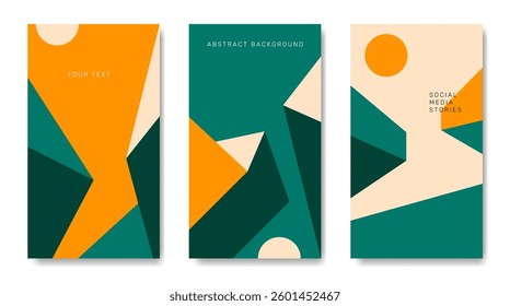 A set of abstract geometric backgrounds with an architectural theme