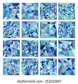 Set of Abstract Geometric backgrounds. Polygonal vector design