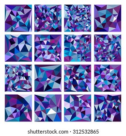 Set of Abstract Geometric backgrounds. Polygonal vector design
