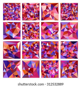 Set of Abstract Geometric backgrounds. Polygonal vector design