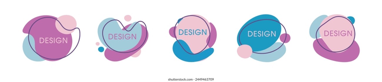 Set of abstract geometric backgrounds with space for text. Fashionable and minimalist banner and cover design. Vector.