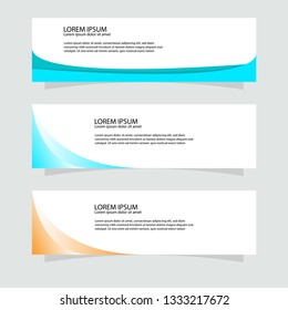 Set of Abstract geometric banner design template. Web banner template. Abstract geometric design banner template for header, footer, layout, letterhead, web page, advertising, ads vector illustration