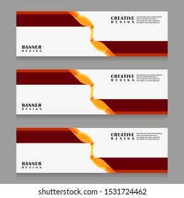 set of abstract geometric banner design for web template with minimalist modern style in vector illustration