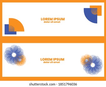 set of abstract geometric banner designs for your web template in a modern minimalist style in vector illustration