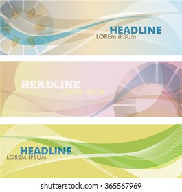 Set of abstract geometric banners