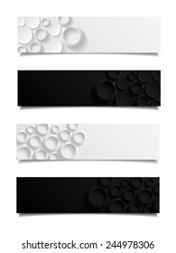 Set of abstract geometric banners. Vector illustration 