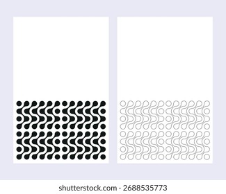 Set of abstract geometric black liquid connected circle dots. Transition metaball pattern, Morphing blob Vector elements for modern design, card, packaging, branding, invitation, wallpaper, background