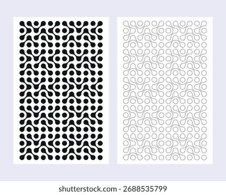 Conjunto de pontos de círculo conectados líquidos pretos geométricos abstratos. Transição metaball padrão, Morphing blob Vetor elementos para design moderno, cartão, embalagem, branding, convite, papel de parede, fundo