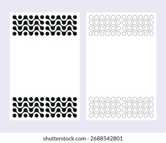 Set of abstract geometric black liquid connected circle dots. Transition metaball pattern, Morphing blob Vector elements for modern design, card, packaging, branding, invitation, wallpaper, background
