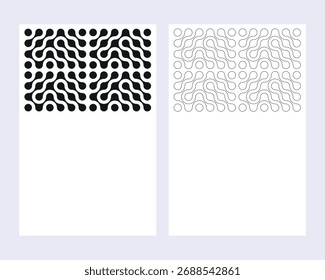 Set of abstract geometric black liquid connected circle dots. Transition metaball pattern, Morphing blob Vector elements for modern design, card, packaging, branding, invitation, wallpaper, background