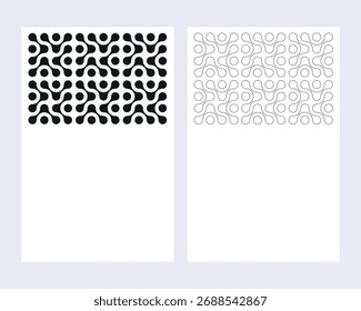 Satz von abstrakten geometrischen schwarzen Flüssigkeit verbunden Kreis Punkte. Transition Metaball Muster, Morphing blob Vektorelemente für modernes Design, Karte, Verpackung, Branding, Einladung, Tapete, Hintergrund