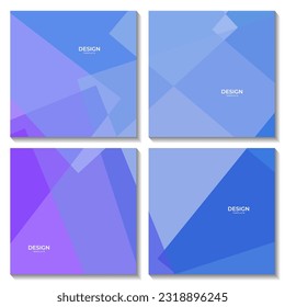 conjunto de fondo abstracto geométrico azul y púrpura