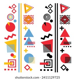 Set abstract geometric border, ornament