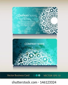 Set Of Abstract Geometric Business Card