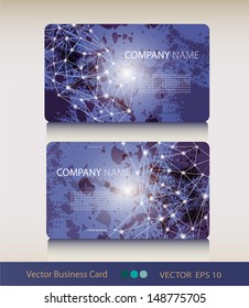 Set of abstract geometric business card